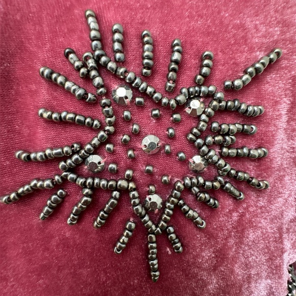 L’atiste by Amy - Pink velvet belted duster with beading detail - Size M - Picture 10 of 11